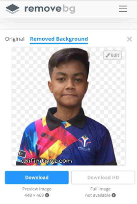 Cara remove background gambar dengan mudah tanpa menggunakan aplikasi, remove.bg, remove background sepantas lima saat, cara senang buang background gambar, www.akifimtiyaz.com