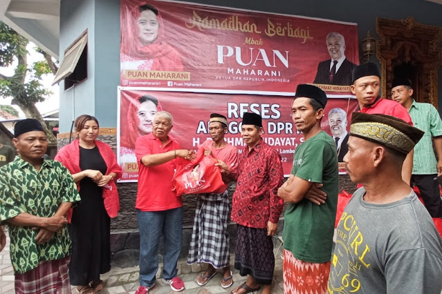 Rachmat Hidayat salurkan ribuan paket sembako beras premium Puan Maharani