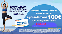 Logo Concorso ''Con Zendium vinci Decathlon'' e vinci 30 card Decathlon da 100€