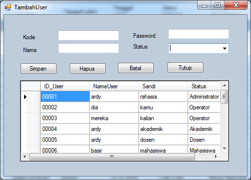 APLIKASI SISTEM INFORMASI AKADEMIK (VB.NET 2005) ~ RELAINC 