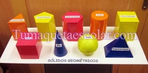 maqueta de los cuerpos o solidos geometricos para niño de kinder