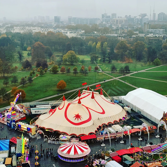 View of Zippo's Megadome from Great Wheel, Hyde Park, Winter Wonderland