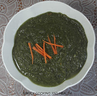 Pureed spinach