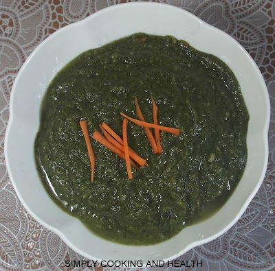 Pureed spinach