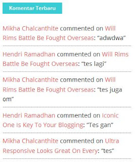 Cara Memasang Widget Komentar Terbaru di Blog