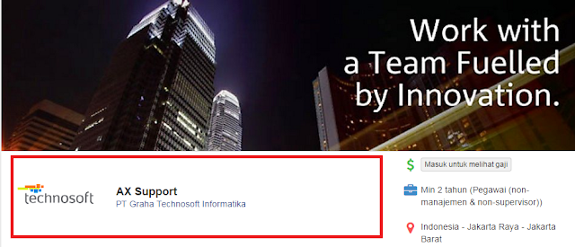  Informasi Lowongan Kerja IT Technical AX Support, PT Graha Technosoft Informatika 'SMK/D3/S1'