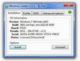 Windows 7 Crack Loader 2.2.1 Activation by DAZ