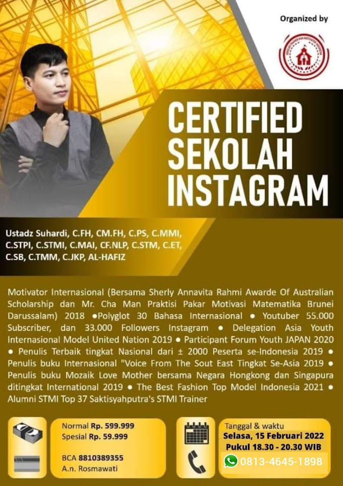 Certified Sekolah Instagram Batch 4