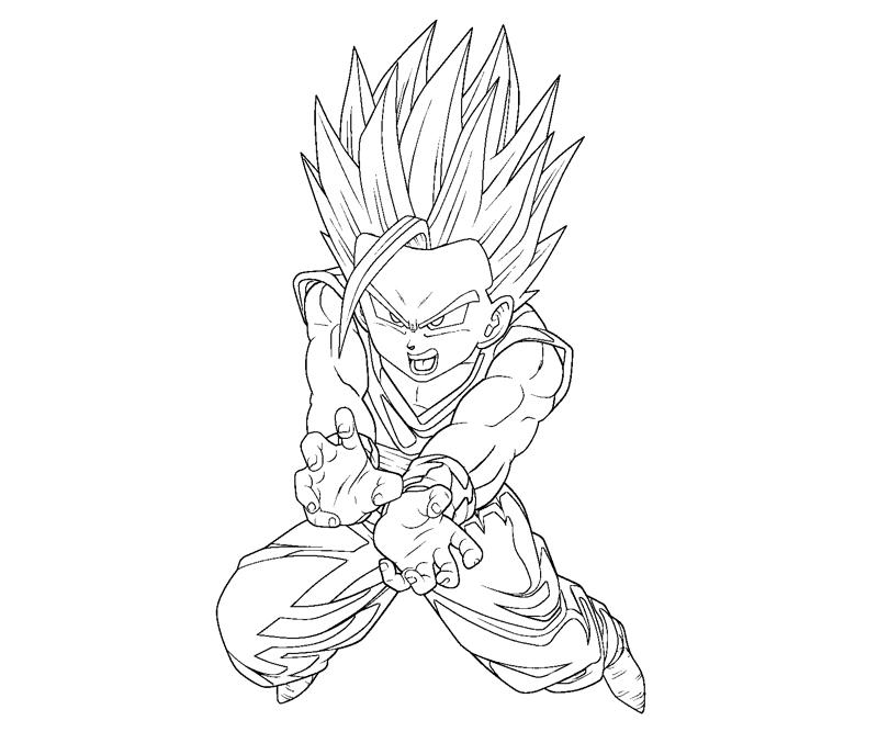 Printable Gohan 6 Coloring Page