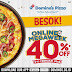 Promo DOMINOS PIZZA Terbaru Online MegaWeek Diskon 40% Periode 05 - 11 Februari 2018