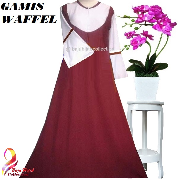 Gamis Waffel Marun