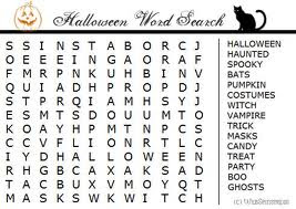 Halloween Word Search Printable 1