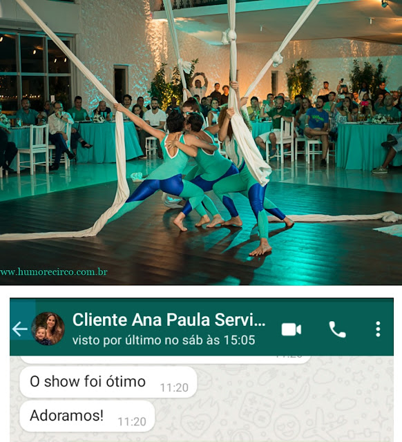 Depoimento cliente Ana Paula do show para lançamento de produto durante evento da empresa Servier no Costa Brava Clube RJ.