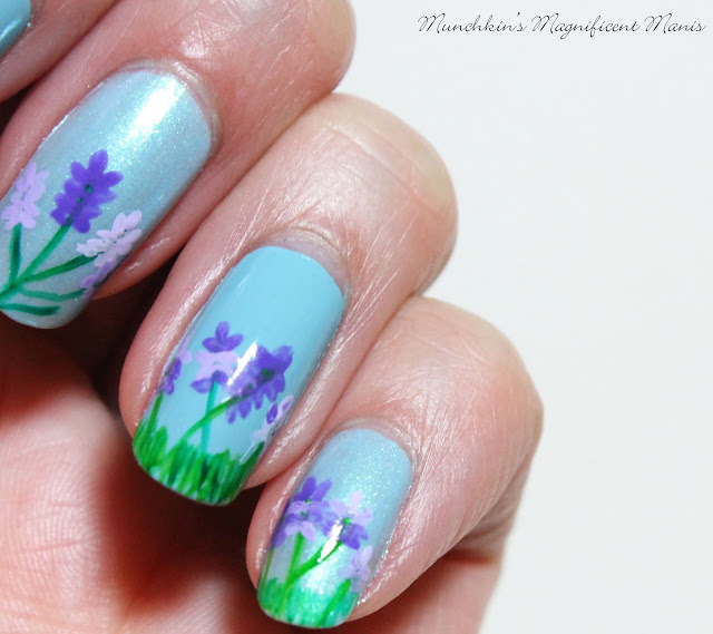 Lilac and Lavender Nail Design