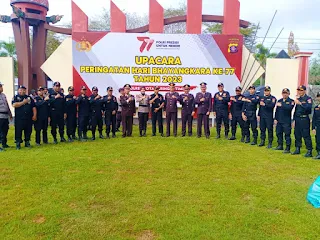 Senkom Kotim Ikut Meriahkan HUT Bhayangkara ke-77 di Kantor Bupati