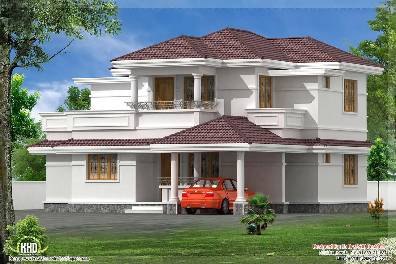 1760 sq feet Kerala  style  villa House  Design  Plans 