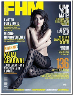 Kajal Agarwal Topless for FHM, Kajal Agarwal Topless Stills in FHM, Kajal Agarwal Topless Photos For FHM Magazine