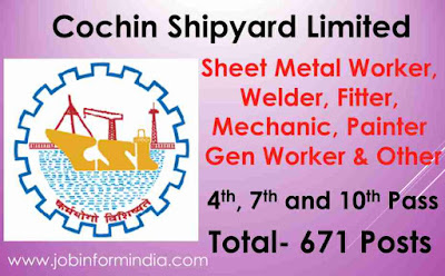 Cochin Shipyard Assistant Recruitment 2019 For 671 Vacant Posts