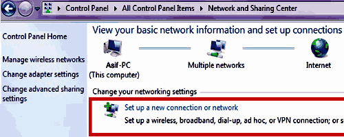 set up a new connection