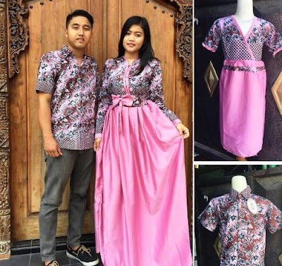 18 Contoh Baju Batik Couple Modis Lengan Panjang Untuk Remaja 