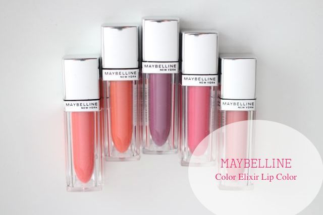 Maybelline Color Elixir Lip Color Swatches in Breath Taking Apricot, Mandarin Rapture, Raspberry Rhapsody, Fuchsia Flourish, Petal Plush