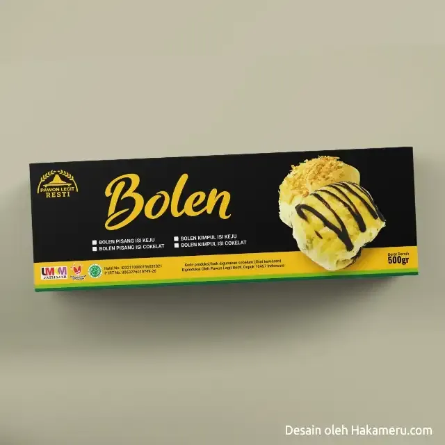 Desain kemasan packaging box bolen - Hakameru.com