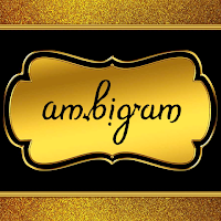 Ambigram of the word "ambigram"