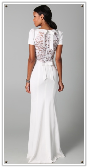 Inspiration starts off with the traditional long white dress which is 