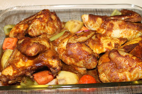 Azie Kitchen: Nasi Ayam Kukus Dengan Ayam Panggang