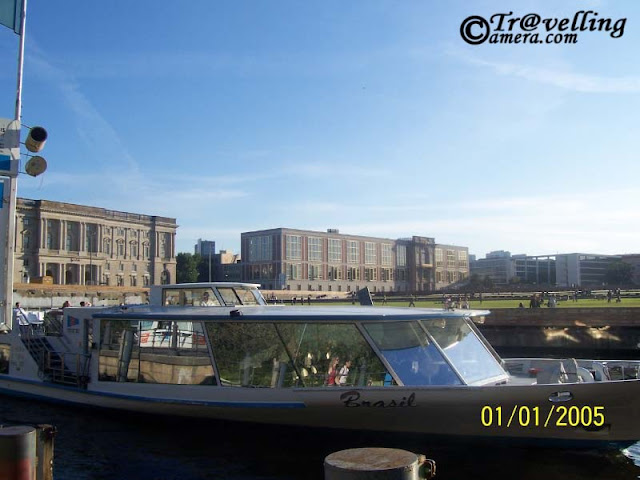 Free Trip to Spree River in Berlin, Germany by VIKAS SHARMA : Posted by VIKAS SHARMA at www.travellingcamera.com : The Spree is a river that flows through the Saxony, Brandenburg and Berlin states of Germany and in the Ústí and Labem region of the Czech Republic...It is a left bank tributary of the River Havel and is approximately 400 kilometres (250 miles) in length....Spree River flows through the city center of Berlin to join the River Havel at Spandau, a town in the western suburbs of Berlin...On its route through Berlin, the river passes Berlin Cathedral (Berliner Dom), the Reichstag and the Schloss Charlottenburg...The renowned Museum Island (Museumsinsel) with its collection of five major museums is actually an island in the Spree.The Badeschiff is a floating swimming pool moored in the Spree...Few days back I visited Germany for my official trip to Hannover.. During a weekend few of us planned to visit Berlin and we booked few seats in an excursion boat for a ride on Spree River... It costs 20 Euros for one person and I am going to share the views in free here... Have a look...The Supreme Parish and Collegiate Church in Berlin....We spent some time on shores of Spree river before getting the cruise ride in the river to explore Hannover... I loved the architecture of the city and there were many educational institutions & universities around...Another ship in Spree rivers... as we started journey through spree river, we saw different cruises on the way and all were different... but someone told me that the one we are in was among the popular once in Hannover... We were happy to hear that... but I don't remember what was the specialty because we were distracted with fun-filled travel in Spree....Here is another view of Catholic church in Berlin...Its sunset and colors around us started changing.. some of the building were looking amazing with sunset colors...All the colors in some directions started fading out with Sunset.. more towards black and white OR Sepia...Many of the visitors want to wait here for perfect sunset colors but you know its not possible...The building in the background has clear shades on sunset..Now its time to pack the camera in the bag, because its getting dark and hard to capture places around without tripod...Berlin's Museum Island is home to five world-class museums and the Berlin Cathedral; this unique ensemble of museums and traditional buildings on the small island in the river Spree is a UNESCO World Heritage site....The Spree supplies most of Berlin's drinking water and other needs. A large part of the river's water is pumped up out of the coal mines around Cottbus, replacing the ground water which itself has been reduced by constant use over the centuries...There were many beautiful buildings around the path we were following in Spree river... we had a gentleman sitting behind us who was regularly telling us about these buildings but now I realize that I should have noted down that information in my diary... in that way I would have more to share here... But never mind, its about PHOTO JOURNEY... :)Lunch is available onboard for approximately EUR10.50 per person but travel agent needs to be informed in time... Spree Cruises पास थ्रौघ famous sights as Potsdamer Platz, the Reichstag, Museum Island, Berlin Cathedral and much more...Lunch is available onboard for approximately EUR10.50 per person but travel agent needs to be informed in time...Taking a cruise on the Spree River was a very good opportunity to have a good introduction to Berlin's famous sights and varied architecture...Best way to see a different sides to Berlin and escape the summer heat is to have a Spree Ride in Evening Excursion...
Bode Museum at the tip of museum Island in the Spree... Tourists to Berlin can enjoy a cruise along the Spree River. The ferry boats stop at various destinations for passengers to board or disembark...The circular tour lasts three hours and begins at the Charlottenburg Palace Bridge (Charlottenburger Schlossbrücke) along the Landwehrkanal through Kreuzberg and then back to the Spree in the district of Friedrichshain, returning to Charlottenburg via Old Berlin (Alt-Berlin) in the Mitte district...In Berlin, the Spree River forms part of a dense network of navigable waterways and many of which are artificial....which provide a wide choice of routes...  Tour boats tour the central section of the Spree and its adjoining waterways on a frequent basis....