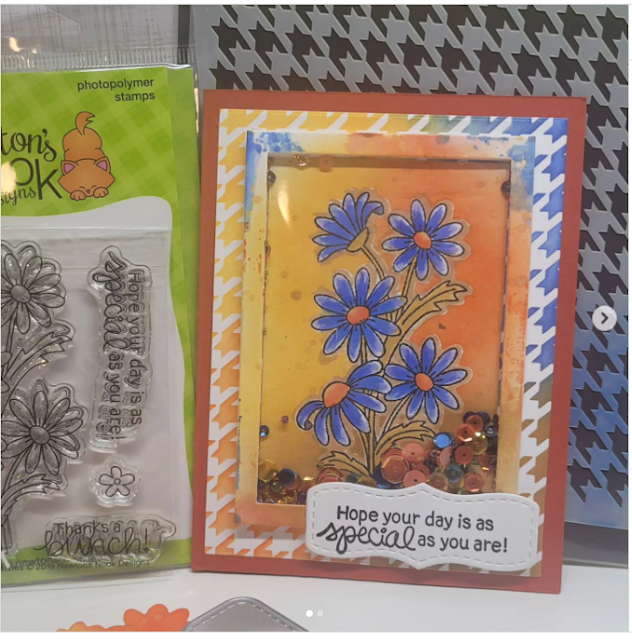 Hope your day is as special as you are by Angy Hughes features Dainty Daisies, Houndstooth, and A7 Frames & Banners by Newton's Nook Designs; #inkypaws, #newtonsnook, #floralcards, #cardmaking, #cardchallenge