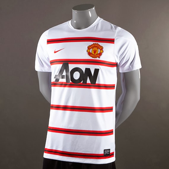 Jersey Grade Ori Training Manchester United White Official 2013-2014 