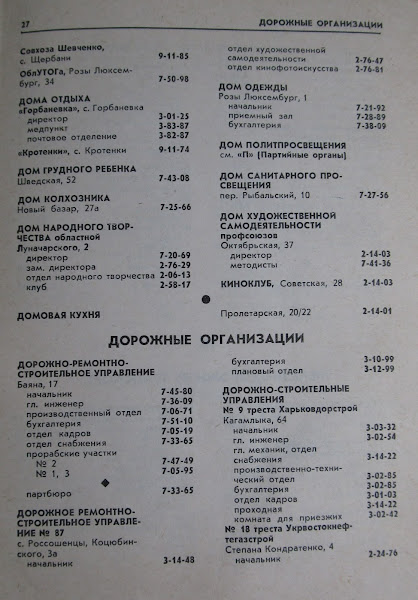 Телефонный справочник Полтава 1979