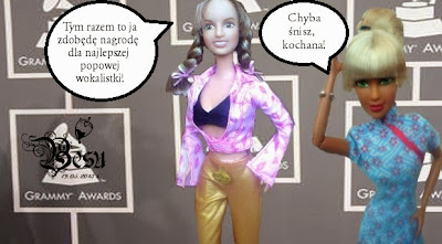 Plastikowe celebrytki minionej dekady/Celebrity dolls like Britney Spears and Christina Aguilera at Grammy 2013