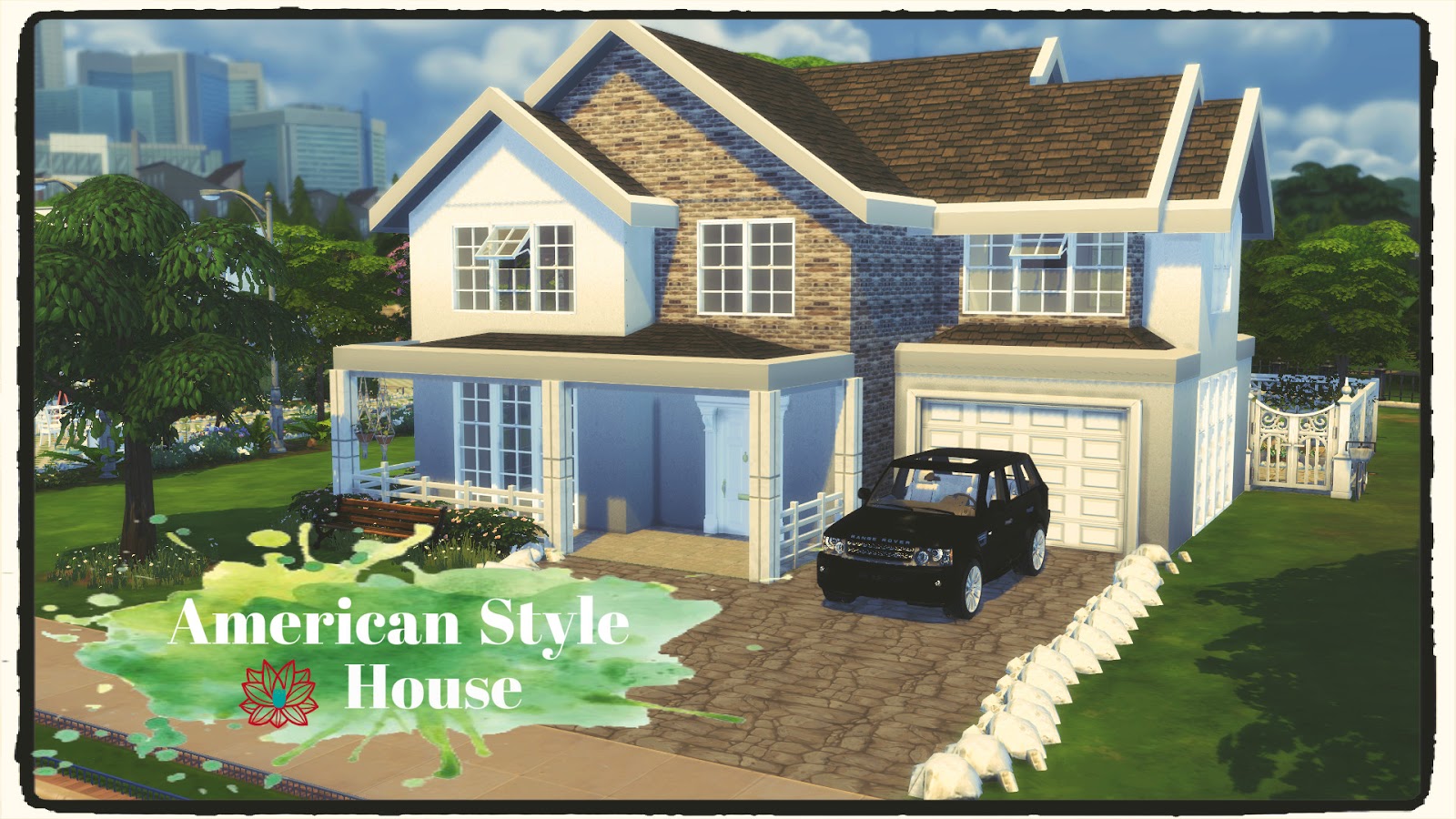  Sims  4 American Style House  Build Decoration Dinha