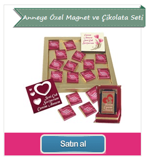 Anneye Özel Magnet ve Çikolata Seti