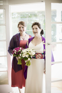 Beautiful PURPLE SILK Wedding Gown