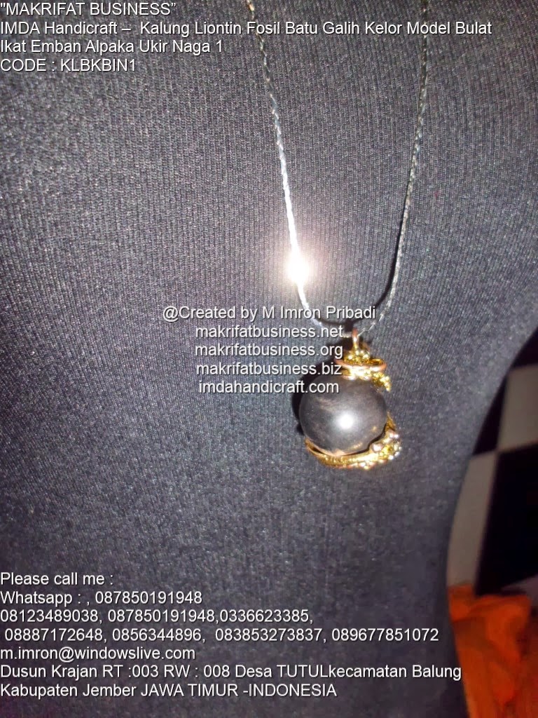  Kerajinan  Kalung Galih Kelor Kalung Titanium Liontin 