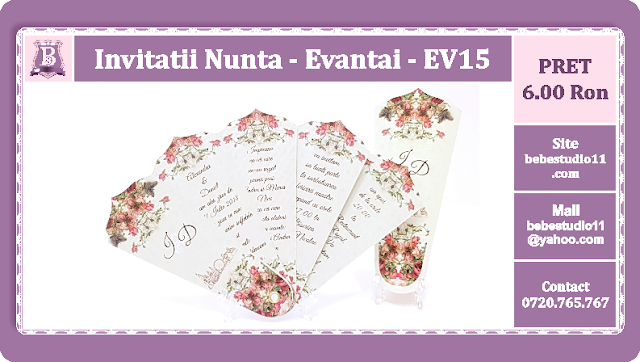 invitatie nunta evantai