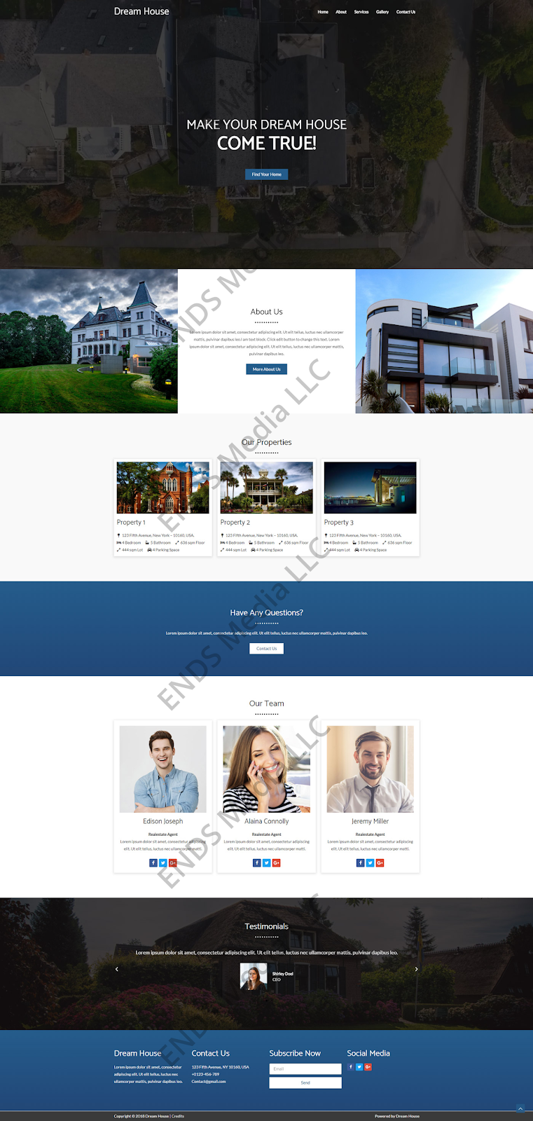 ENDS Media Real Estate Responsive Website Design Portfolio 