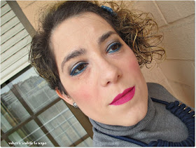 Maquillaje Azul & Plata y Labios Rosas - ArtDeco