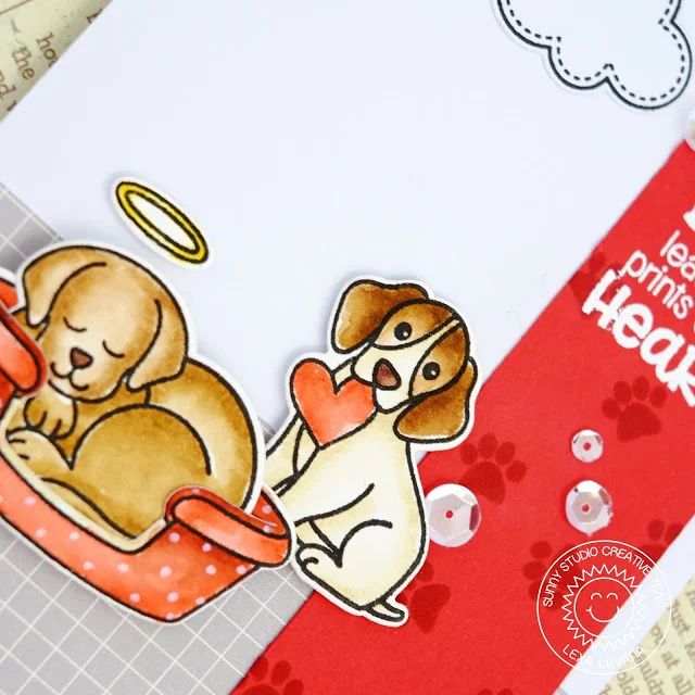 Sunny Studio Stamps: Pet Sympathy Paw Prints Sympathy Card by Lexa Levana