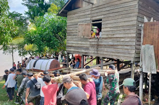 Binter Di Daerah Operasi, Yonarmed 5/105 Tarik/ PG Sambangi Rumah Duka Marto