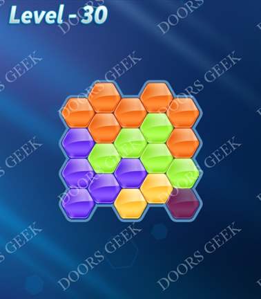 Block! Hexa Puzzle [5 Mania] Level 30 Solution, Cheats, Walkthrough for android, iphone, ipad, ipod