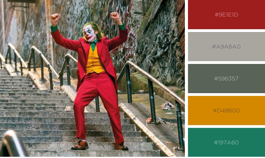 Paleta de cores do filme Coringa - Joker