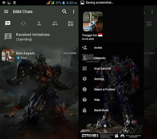 BBM MOD Optimus Prime Latest Update Terbaru Gratis