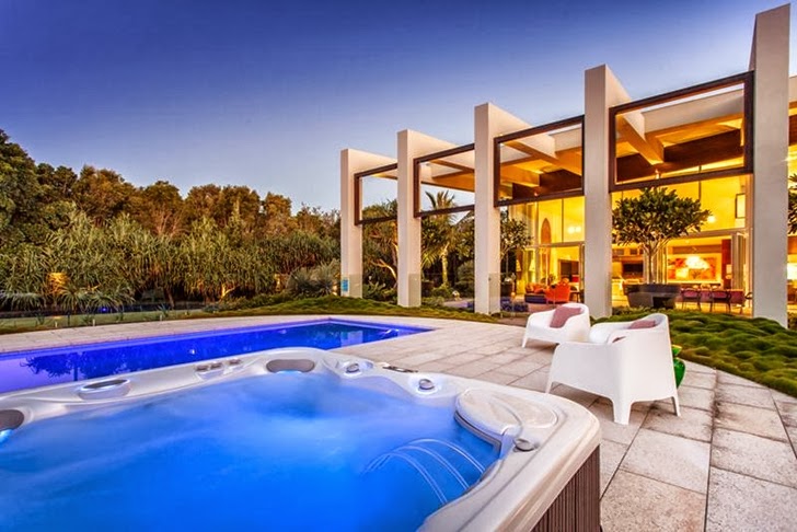 Backyard of Classy contemporary house in Casuarina, Australia