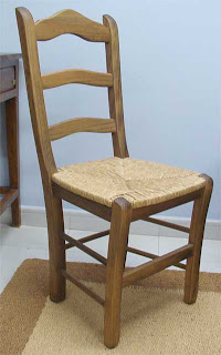 silla de pino, silla rustica, silla anea