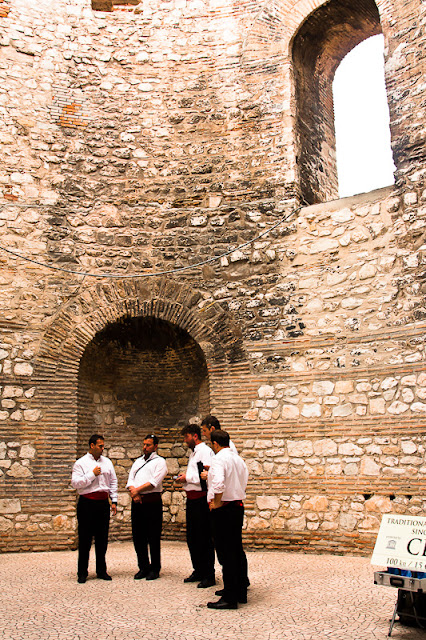 Traditional Dalmatian singing in historical center of Split, Croatia