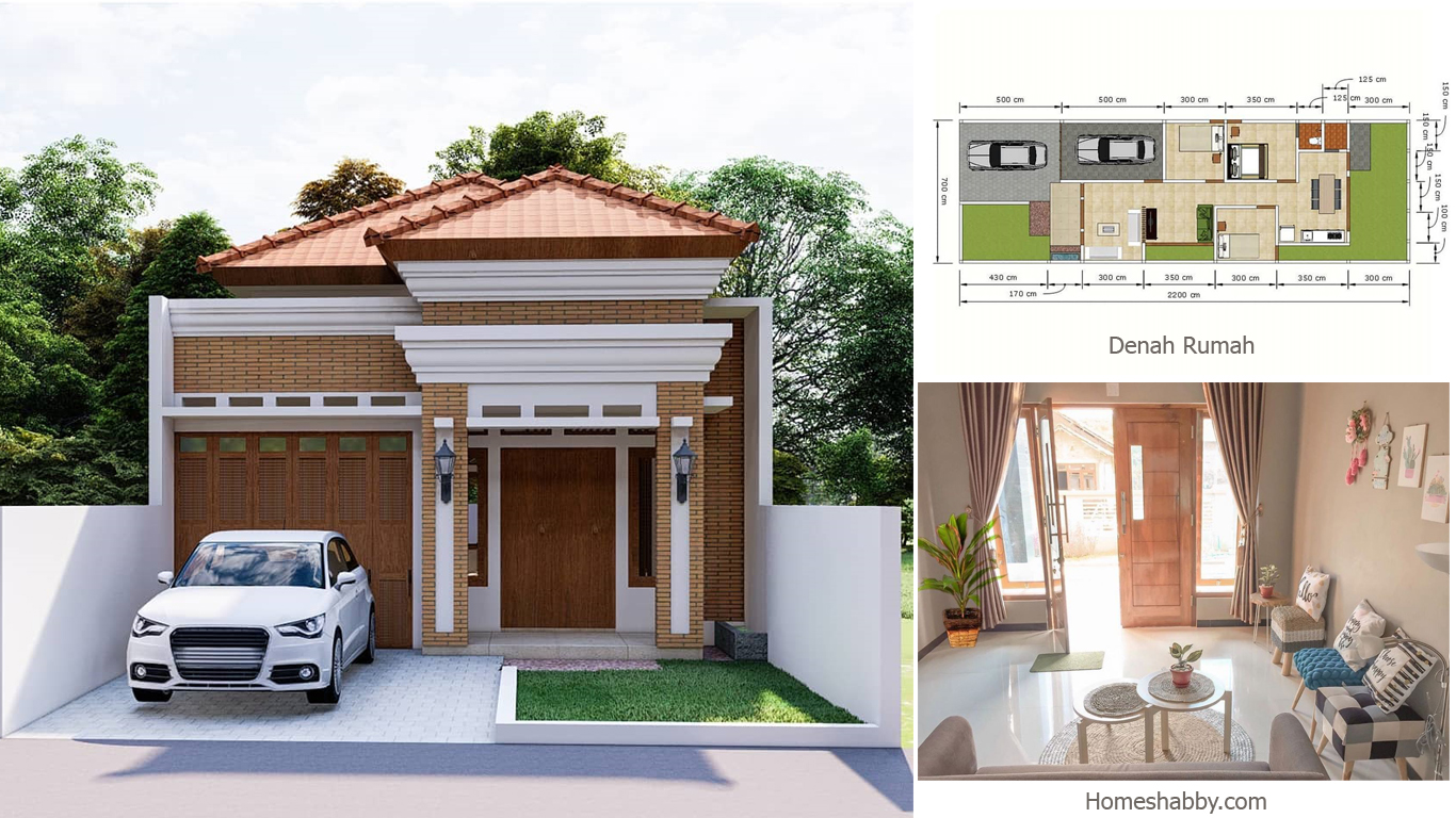 Desain Dan Denah Rumah Ukuran 7 X 22 M Dengan Atap Limasan Terdapat 3 Kamar Tidur Yang Cukup Luas Homeshabbycom Design Home Plans